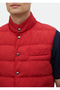 Red Regular Fit High Collar Woven Sports Vest - 5
