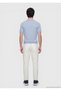 Light Blue Crew Neck Plain Knit Silk Blend Knitwear - 5