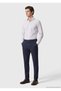 Navy Blue Plain Weave Jogging Fit Casual Pants - 3