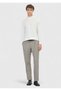 Ecru Bato Collar Plain Knit Wool Blend Sweater - 2