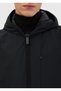 Black Regular Fit Hooded Woven Sports Vest - 5