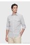 Light Mink Striped Regular Fit Long Woven Casual Shirt