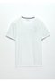 White Printed Crew Neck 100% Cotton T-Shirt - 5