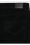 Black Plain Woven Slim Fit Velvet Casual Cotton Blend Pants - 8