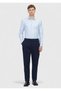 Light Blue Regular Fit Long Woven Classic Cotton Blend Shirt - 2