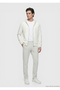 Stone Hooded Plain Sweatshirt - 2