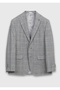 Gray Modern Fit Silk Blend Jacket - 6