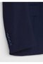 Navy Blue Shirt Shoulder Slim Fit %100 Wool Jacket - 7