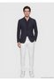 Navy Blue Zeroweight Slim Fit Wool Blend Jacket - 4