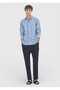 Indigo Casual Fit Long Woven Casual 100% Linen Shirt - 2