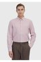 Pink Plain Casual Fit Long Woven Casual Cotton Blend Shirt