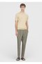 Yellow Crew Neck Plain Knit 100% Cotton Knitwear - 2