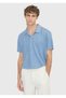 Blue Plain 100% Linen T-Shirt