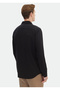 Black Plain Regular Fit Long Woven Casual Shirt - 7