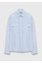 Blue Striped Regular Fit Long Woven Casual Shirt - 5