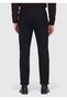 Black Plain Woven Jogging Fit Casual Cotton Blended Pants - 5