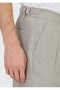 Mink Plain Woven Carrot Fit Casual 100% Linen Bermuda - 3