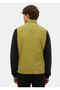 Oil Green Regular Fit High Collar Woven Sports Vest - 5