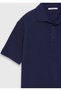 Navy Blue Plain T-Shirt - 6