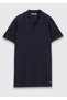 Men's Navy Blue Plain Knit Silk Blend Knitwear - 6