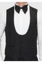Black Plain Classic Vest - 4