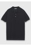 Black polo collar plain knitwear - 6