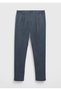 Khaki Striped Woven Jogging Fit Casual Trousers - 7