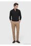 Black Bato Collar Plain Knitted Wool Blended Sweater - 3