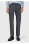 Anthracite Plain Woven Slim Fit Casual Cotton Blended Trousers - 2