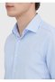 Blue Patterned Regular Fit Long Woven Classic 100% Cotton Shirt - 4