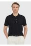Black Plain Polo Neck 100% Cotton T-Shirt