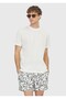 Ecru Jacquard 100% Cotton T-Shirt