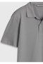 Gray Plain 100% Cotton T-Shirt - 8