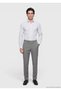 Gray Striped Regular Fit Long Woven Classic 100% Cotton Shirt - 3