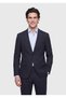 Navy Blue Striped Zeroweight Slim Fit 100% Wool Suit - 2