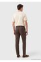 Beige Plain Cotton Blend T-Shirt - 5
