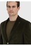 Khaki Corded Fabric Zeroweight Slim Fit 100% Cotton Jacket - 4