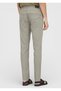 Gray Plain Woven Slim Fit Casual Cotton Blended Trousers - 5