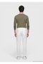 Khaki Plain 100% Cotton T-Shirt - 5