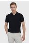 Black Plain Polo Neck 100% Cotton T-Shirt