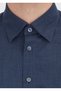 Light Navy Blue Checkered Casual Fit Long Woven Casual 100% Cotton Shirt - 3