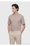 Beige Plain Crew Neck 100% Cotton T-Shirt - 3