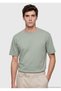 Khaki Plain Cotton Blend T-Shirt
