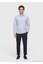 Blue Striped Regular Fit Long Woven Casual Shirt - 2