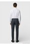 Anthracite Striped Woven Slim Fit Casual Wool Blend Trousers - 4
