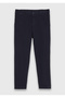 Navy Blue Plain Woven Jogging Fit Casual Cotton Blended Pants - 6