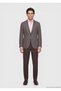 Light Brown Plain Zeroweight Slim Fit Linen Blend Jacket - 2