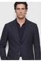 Navy Blue Zeroweight Slim Fit Wool Blend Jacket - 3