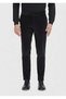 Anthracite Plain Woven Jogging Fit Velvet Casual Cotton Blend Trousers - 2