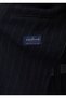 Navy Blue Striped Comfort Fit Cotton Blend Suit - 8